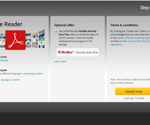 adobe reader install now